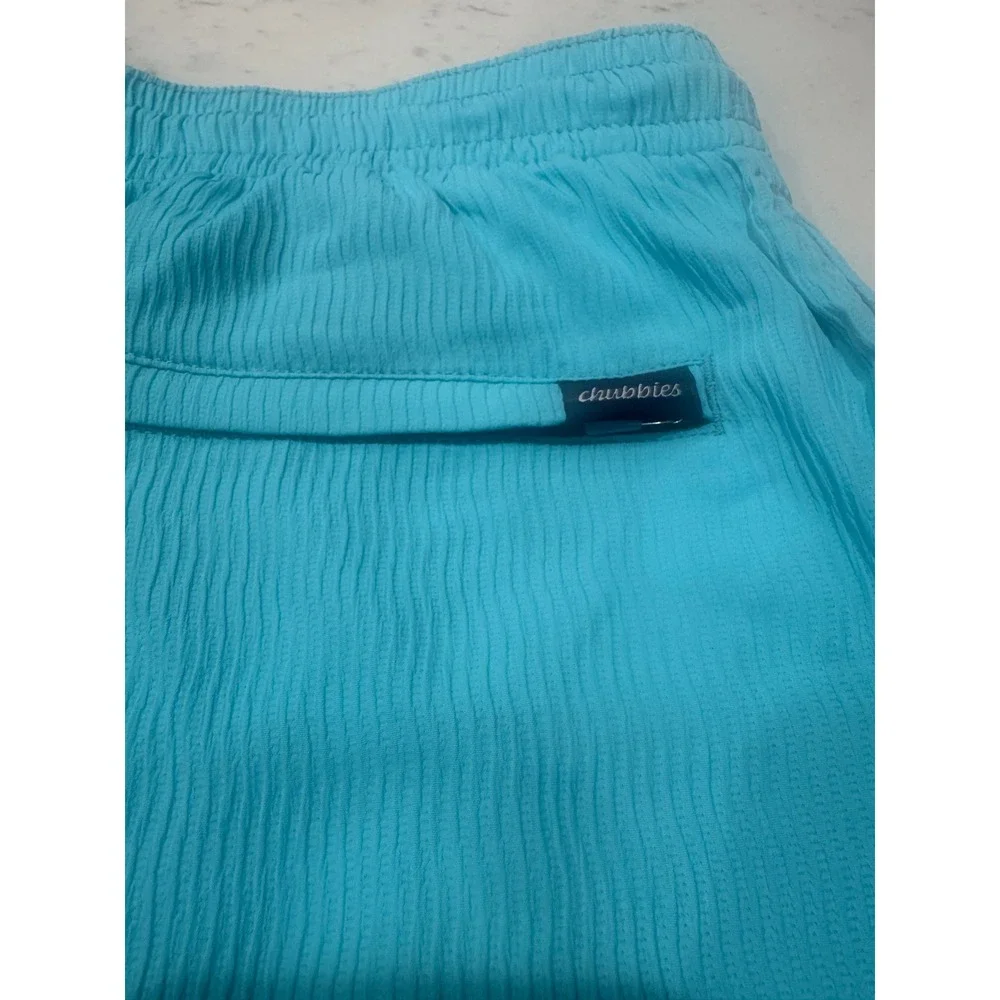 Chubbies Mens Blue Seersucker Swim Trunks 5.5 Inch XL Lined Shorts. Never worn